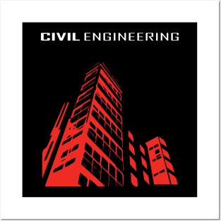 civil engineering building design logo text Posters and Art